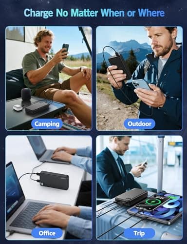 Portable Charger Power Bank, 56800mAh PD 22.5 W Fast Charging Battery Pack, Large Capacity Portable Power Bank for Camping Travel Essential Compatible with iPhone 17/16/15/14/13 Series, Samsung, iPad - Image 7