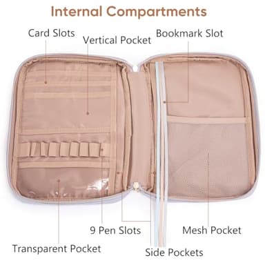 APLUFINE Bible Cover for Women - Soft Carrying Book Case With Accessories - Holder for Girls - Carrier Sleeve - Church Bag - Image 6