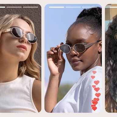 livho Retro Polarized Sunglasses - UV400 Protection, Oval Shape, Metal Frames - Matching Soft Case Inlcuded - Image 2