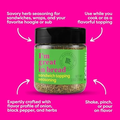 McCormick Sandwich Topping Seasoning, Flavor Maker, 3.9 oz - Image 6
