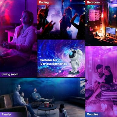 Astronaut Light Projector with Nebula, Astronaut Galaxy Star Projector Starry Night Light, Timer & Remote Control, Bedroom Ceiling Projector, Best Gifts for Children & Adults - Image 6