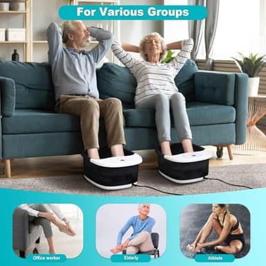 ECARBME Foot Spa Bath Massager with Heat [2025 Upgraded], Jets, Vibration, Adjustable Temp, Bubbles, Epsom Salt, Foot Soaking Tub with 22 Massage Rollers, Pedicure Foot Spa for Relaxation, Black - Image 5