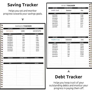 Budget Planner - Monthly Budget Book with Expense Tracker Notebook, Undated Bill Organizer & Finance Planner to Take Control of Your Money, 2025-2026 Account Book to Manage Your Finances-Black - Image 5