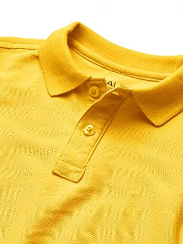 Nautica Big Boys' School Uniform Short Sleeve Pique Polo, Gold, Large - 14/16 - Image 3