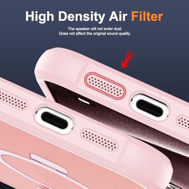 SKYLMW Compatible with iPhone 14 Pro Case with Invisible Magnetic O-Ring Stand Military-Grade Translucent Case for iPhone 14 Pro 6.1" [Compatible with MagSafe][Great Grip Feeling], Pink - Image 8