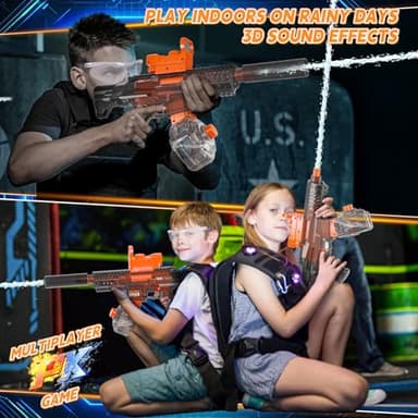 2025 Electric Water Gun for Adults, High Powered Automatic Squirt Gun with 32-40 Ft Long Range, 500CC+ Water Tank Water Guns- Large Water Gun|Summer Ideal Gift Fighting Toys for Ages 8-12 Boy Girl - Image 3