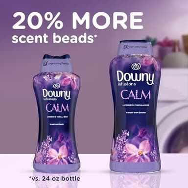 Downy Infusions In-Wash Laundry Scent Booster Beads, CALM, Soothing Lavender and Vanilla Bean Scent, 30.1 oz - Image 2