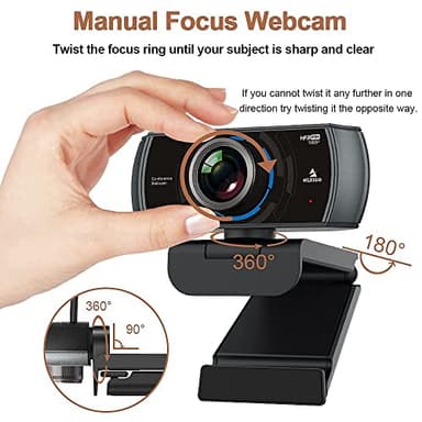 NexiGo N980P 1080P 60FPS Webcam with Microphone and Software Control, USB Computer Camera, Built-in Dual Noise Reduction Mics, 120° Wide-Angle for Zoom/Skype/FaceTime/Teams, PC Mac Laptop Desktop - Image 9