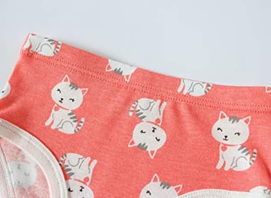 Barara King Girls' Undies 100% Cotton Panties Little Girls Soft Underwear Kids Briefs (Pack of 6) Size 6 - Image 5