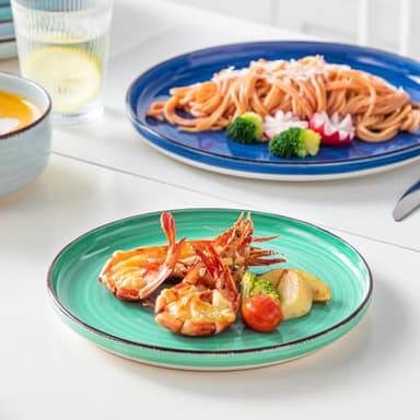 vancasso Bonita Dinnerware Sets 18 Pieces, Blue Stoneware Dishes Set for 6, Plates Set and Bowls Set, Dishwasher and Microwave Safe - Image 7