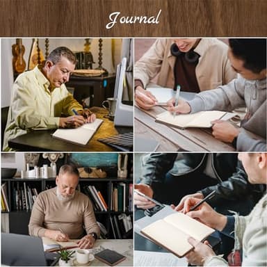 CAGIE Lined Journal for Men Soft Cover Notebook Leather Journals for Writing, 180 Lay Flat Vintage Mens Journal Personal Diary, 5.7'' X 8.3'', Black - Image 7