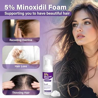 5% Minoxidil Foam for Women Hair Growth Foam Suitable for Hair Thinning Receding Hairline and Hair Loss - Image 7
