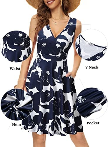 GUBERRY Beach Vacation Clothes for Women Hawaiian Cruise Tropical Boho Resort Wear Midi Fit and Flared Sundresses Summer Outfits for Women 2025 - Image 4