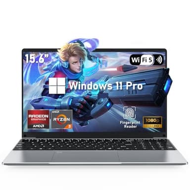 NAIKLULU Gaming Laptop,15.6 Inch Laptop Computer,16GB RAM 1TB SSD,AMD Ryzen 5 7430U (up to 4.3Ghz,Beat 5700U),AMD Radeon Graphics,15.6”FHD 1920 * 1080 Display,WiFi 5,BT5.0,Backlit Keyboard - Image 1