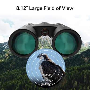 SVBONY Upgraded SV202 8x42 ED Binocular, Binoculars with Extra-Low Dispersion Objective Lenses for Birdwatching, BAK4 & FMC Optic System, Wide View Angle, IPX7 Waterproof for All-Weather Use - Image 8