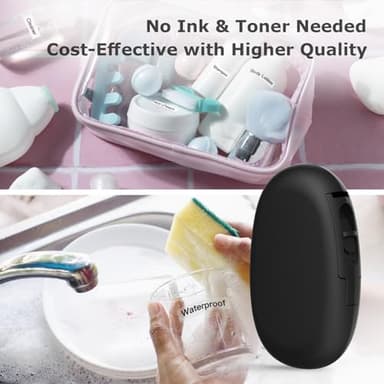 SUPVAN E10 Bluetooth Label Maker Machine with Tape, Continuous Waterproof Label, Versatile App with 35 Fonts and 1k+ Icons, Inkless Labeler for Home, Kitchen, School, Office Organization, Black - Image 7