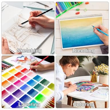 KALOUR 72 Count Colored Pencils for Adult Coloring Books, Soft Core,Ideal for Drawing Blending Shading,Color Pencils Set Gift for Adults Kids Beginners - Image 4