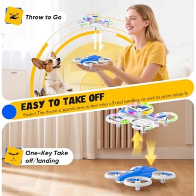 ALTITACO Drones for Kids With Cool Light, Kids Drone with 3D Flip, Altitude-Hold, Self-Rotation, Headless Mode, 3 Speed Modes, One-Click Take-off/Landing, Mini Drone for Christmas, Beginners, Indoor - Image 8