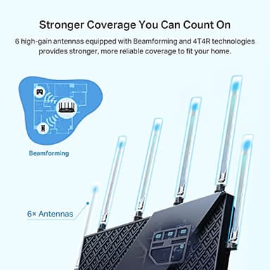 TP-Link AX5400 WiFi 6 Router (Archer AX73)- Dual Band Gigabit Wireless Internet Router for Streaming, Long Range Coverage - Image 4