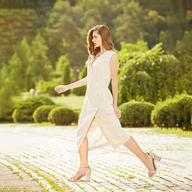 IDIFU Cookie-MI Block Heels 3 Inch Sandals Chunky Open Toe Heel Wedding Homecoming Dress Shoes for Women Brides Ladies (Gold Glitter, 9 B(M) US) - Image 6