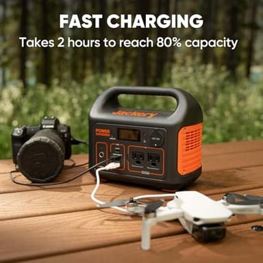 Jackery Solar Generator 300, 293Wh Backup Lithium Battery with 1XSolar Panel SolarSaga 100W, 110V/300W Pure Sine Wave AC Outlet for RV Outdoors Camping Travel Blackout - Image 5