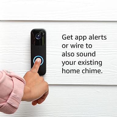 Blink Video Doorbell — Two-way audio, HD video, long-lasting battery life, wired or wire-free install, motion detection, chime app alerts, Works with Alexa (Black) - Image 3