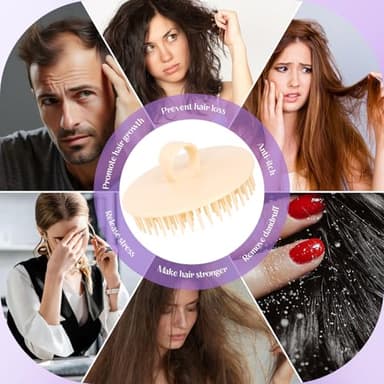 4Pack Hair Scalp Exfoliator Brush Dandruff Cleaning brush, Flexible Scalp Massager, Shower Shampoo Brush for Home, Office, Travel and Pets-BBTL - Image 4