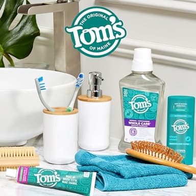 Tom's of Maine Antiplaque and Whitening Fluoride Free Natural Toothpaste Gel, Vegan, Spearmint, 4 Ounces (3 Pack) - Image 7