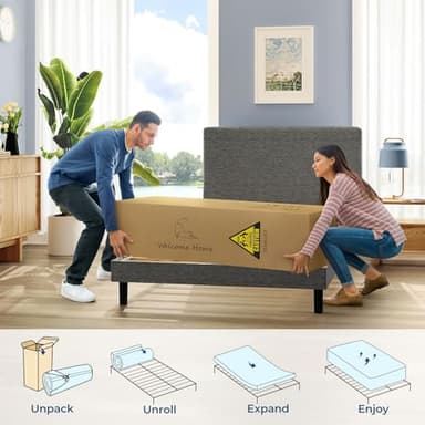 Vesgantti Queen Size Mattress 10 Inch, Fiberglass-Free | Cool Sleep Hybrid Mattress in a Box - Memory Foam & Pocket Springs, Ergonomic Design, Pressure Relief, Medium Firm Feel, 60"×80"×10" - Image 5