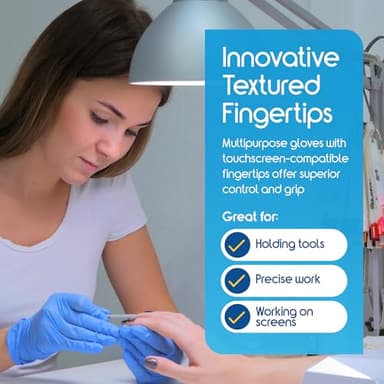 Inspire Nitrile Exam Gloves | The Original Quality Stretch Blue | 4.5 Disposable Gloves Latex Free Medical EMT (Light Blue Large) - Image 6
