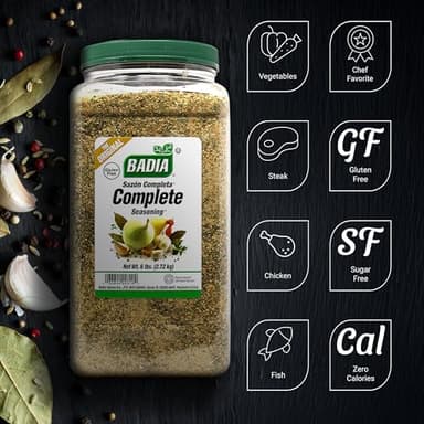 Badia Complete Seasoning, 96 oz - All-Purpose Spice Blend of Garlic, Onion, Salt, Pepper, Herbs & Spices - Savory Signature Blend - Image 2