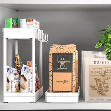 Simple Houseware 3-Tier Slim/Narrow Storage Cart with Handle, 5.5'' Wide x 26.5'' Height Rolling Organizer for Kitchen, Bathroom, Laundry Room - White - Image 8