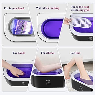 Paraffin Wax Machine for Hand and Feet - Karite Paraffin Wax Bath 4000ml Paraffin Wax Warmer Moisturizing Kit Auto-time and Keep Warm Paraffin Hand Wax Machine - Image 9