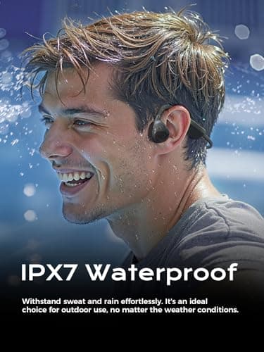 Hitarah Bone Conduction Headphones,Open Ear Headphones Bluetooth 5.3 with Mic,Bone Conduction Earbuds 12Hrs Playtime,IPX7 Waterproof Sport Wireless Headphone for Running,Gym,Walking,Cycling - Image 6