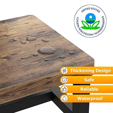 Wooden Step Stools for Adults Kids with Non-Slip Rubber Feet, Heavy Duty Stepping Stools with 500-LBS Capacity for Bedroom Kitchen Bathroom, Bed Steps for High Beds, Easy to Assemble, Rustic Brown - Image 6