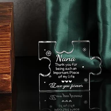Funnli Nana Gifts Acrylic Puzzle Plaque, Nana Birthday Gifts - Christmas Anniversary Mothers Day Birthday Gifts for Nana Grandma Grammy Grandmother 3.35 x 2.76 Inch Desk Decorations - Image 4