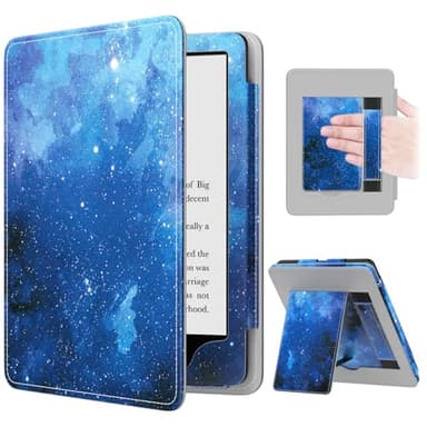 MoKo Case for 7"/6.8" Kindle Paperwhite(12th/11th Gen-2024/2021) and Kindle Paperwhite Signature Edition,Slim PU Shell Cover Case with Auto-Wake/Sleep for Kindle Paperwhite 2024, Blue Starry Sky - Image 1