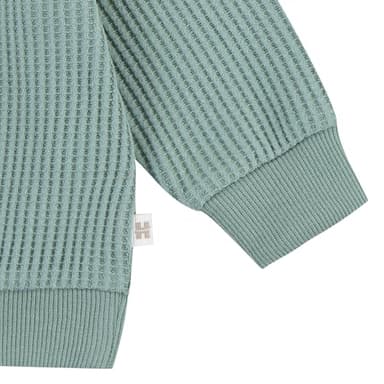 Huggies Waffle Knit Crewneck Sweatshirt and Pants 2-Piece Outfit Set - Image 4