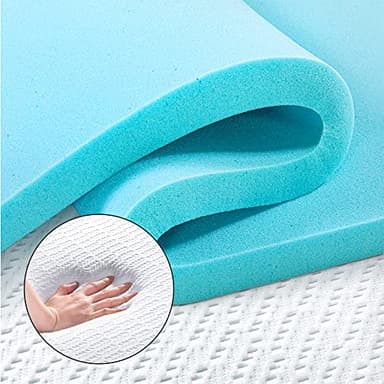 ZINUS 2 Inch Ultra Cooling Gel Memory Foam Mattress Topper with Cooling Cover, CertiPUR-US Certified, Twin, White - Image 9