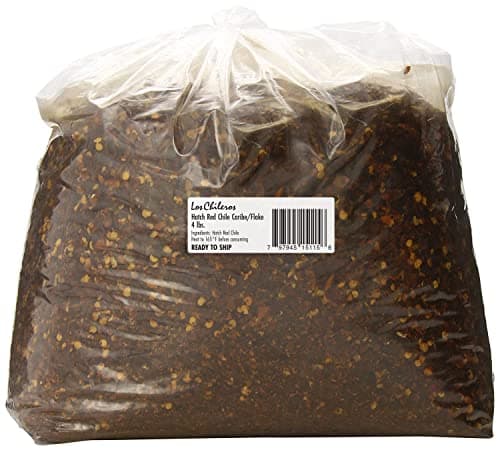 Los Chileros Hatch Red Chile Flake (Chile Caribe), Bulk bag, 4lb (Pack of 1)