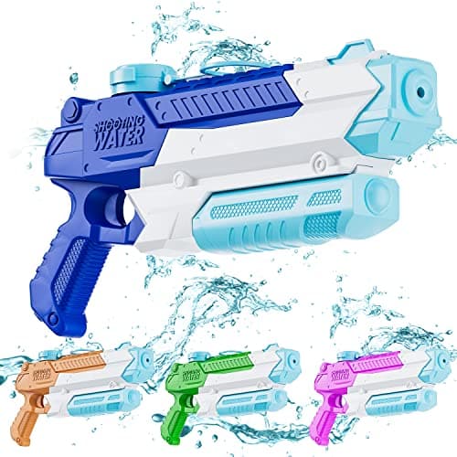 WOLKEK Water Guns for Kids Adults, 4 Pack 400CC Long Range High Capacity Squirt Guns Toy, Pool Toys Water Toys for Swimming Pool Beach Sand Outdoor, Summer Gifts for Boys Girls - Image 1
