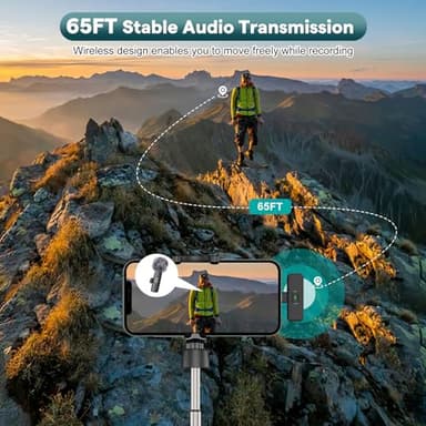 MAYBESTA Professional Wireless Mini Microphone for iPhone, iPad, Android Phone - Bluetooth Lavalier Lapel Mic for Video Recording - Clip on USB C Microphones for YouTube Tiktok Podcast Vlogging - Image 6