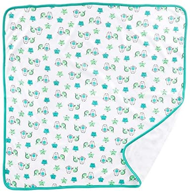 Simple Joys by Carter's Unisex Babies' 8-Piece Towel and Washcloth Set, Blue/Green/White, One Size - Image 2