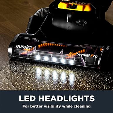 Eureka Powerful Upright Vacuum Cleaner for Home Pet Hair, Lightweight Household Upright Vacuum for Carpet and Hard Floor, MaxSwivel Pro NEU350 with Pet Tool, Yellow - Image 5