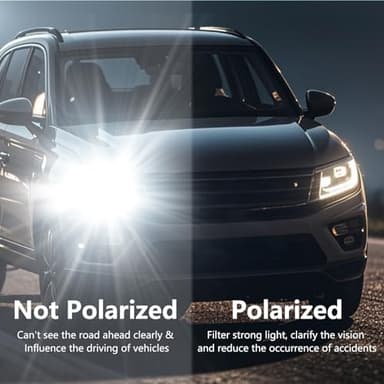 Sun Visor Extender for Car, Polarized Sun Visor for Car, Anti-Glare, Protect UV Ray, Adjustable Angle, Easy to Install, Safe Driving Accessories Extender, Universal for Cars, Trucks, SUVs - Image 2