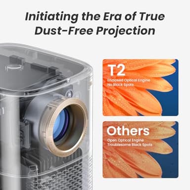 [Sound by JBL & Built-in Battery] Yaber T2 Outdoor Projector with WiFi 6 and Bluetooth, Native 1080P Smart Movie Portable Projector for Inside and Outside, Compatible with TV Dongle (Not included) - Image 6