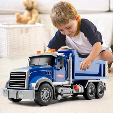 Dwi Dowellin Toddler Trucks Toys for Boys Age 3-5,Big Dump Truck with Lights and Sounds,Kids Boy Toys Christmas Birthday Gift Car - Image 5