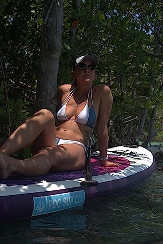 Roc Inflatable Stand Up Paddle Board 10' 6" with Premium SUP Paddle Board Accessories, Wide Stable Design, Non-Slip Comfort Deck for Youth & Adults (Violet) - Image 7