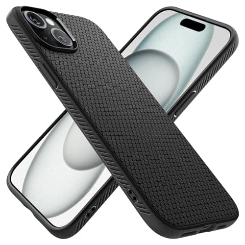 Spigen Liquid Air Designed for iPhone 15 Case (2023) [Military-Grade Protection] - Matte Black - Image 1