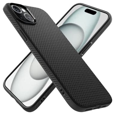 Spigen Liquid Air Designed for iPhone 15 Case (2023) [Military-Grade Protection] - Matte Black - Image 1
